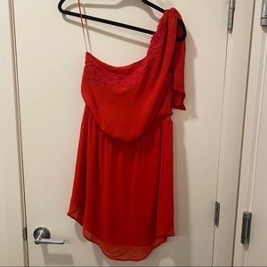 New MNG by Mango one shoulder red dress size L